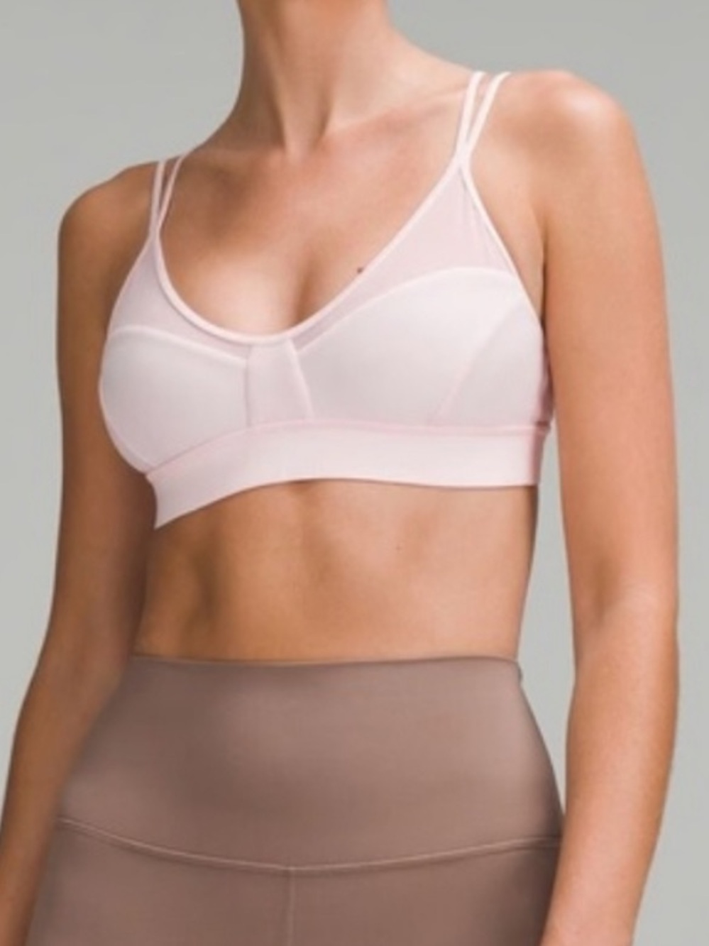 New LULULEMON Anew Bra Light Support A/B Cup in Strawberry Milkshake sz 12